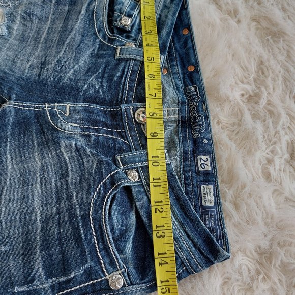 Miss Me Jeans Women's JE8096AK Ankle Skinny Distressed Low Rise Denim Jeans 26 - Picture 10 of 12
